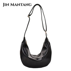 Half Moon Zipper Shoulder Side Bags for Women Large Crossbody Bag