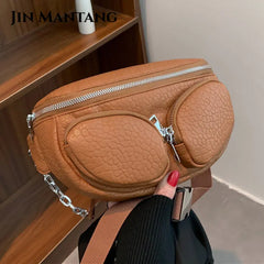 Crocodile Pattern Waist Bag for Women, Phone Packs Fanny Chest Pack