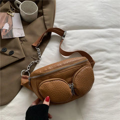 Crocodile Pattern Waist Bag for Women, Phone Packs Fanny Chest Pack