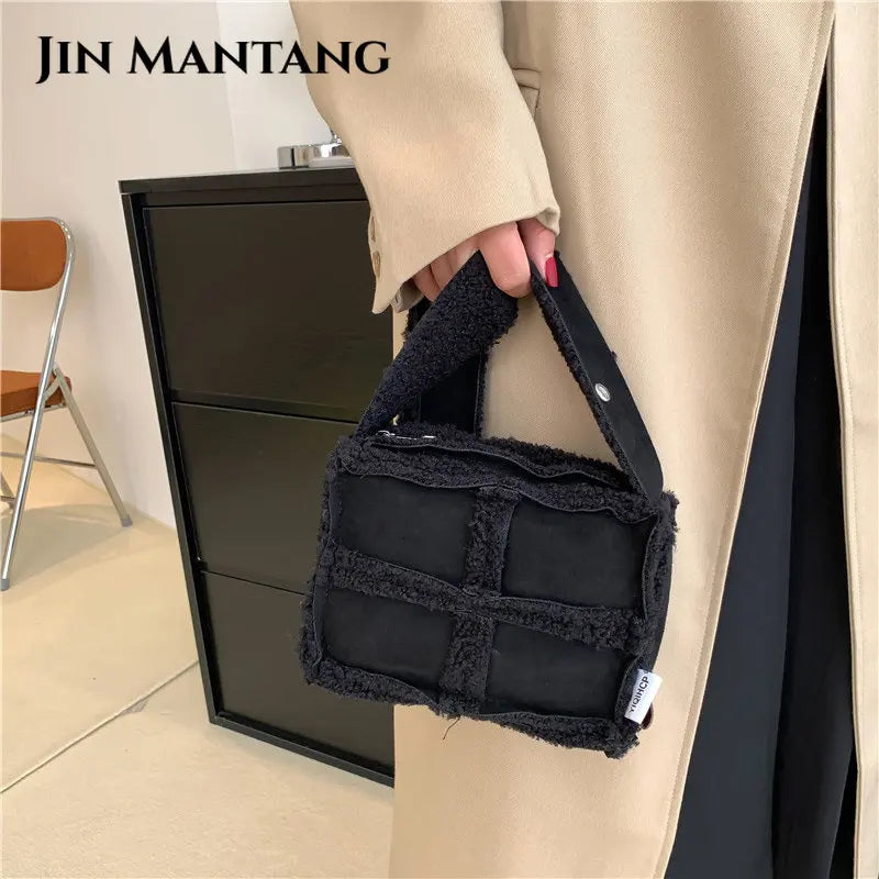 Winter Plush Shoulder Bag Lamb Wool Women's Bags