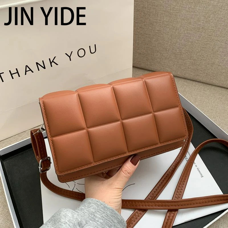Spring Wild Plaid Shoulder Bag Women Ladies Small Square Bag