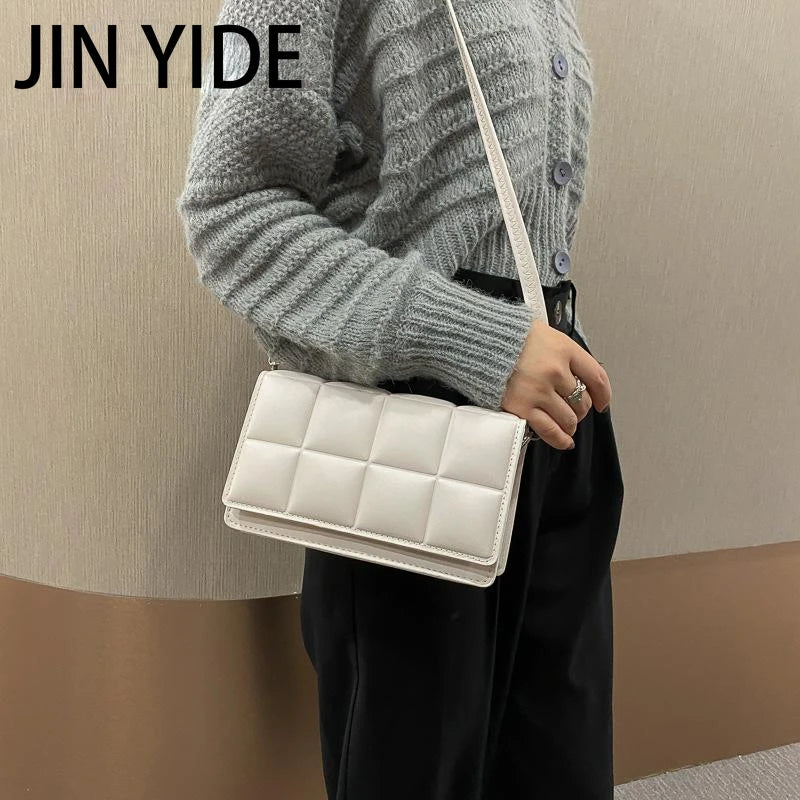 Spring Wild Plaid Shoulder Bag Women Ladies Small Square Bag