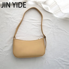Women's PU Leather Zipper Underarm Bag Casual Travel Crossbody Handbag