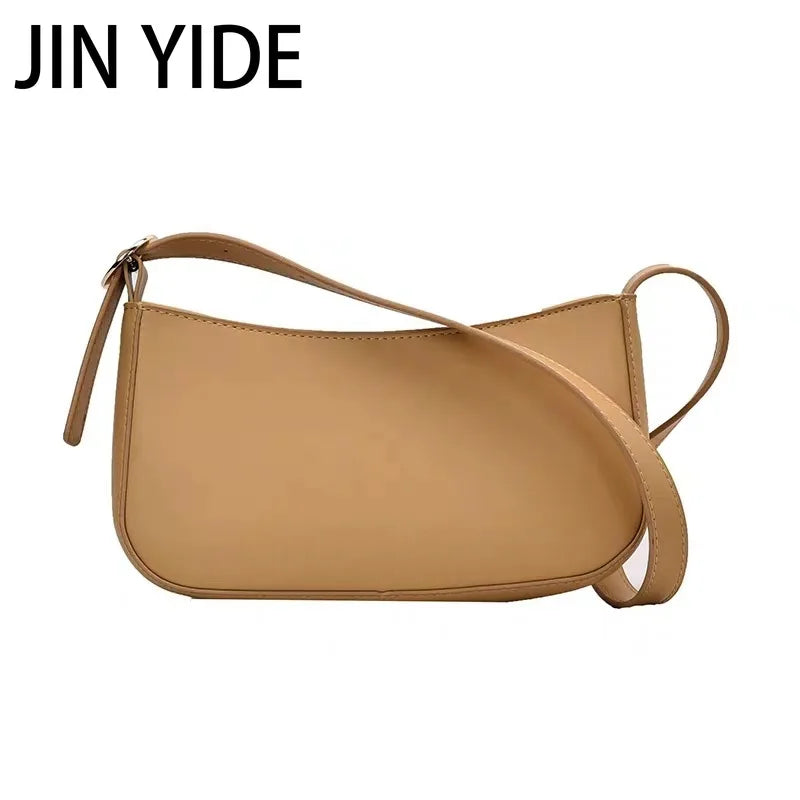 Women's PU Leather Zipper Underarm Bag Casual Travel Crossbody Handbag