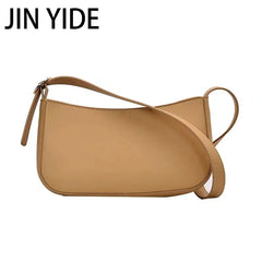 Women's PU Leather Zipper Underarm Bag Casual Travel Crossbody Handbag