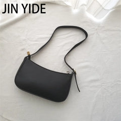 Women's PU Leather Zipper Underarm Bag Casual Travel Crossbody Handbag