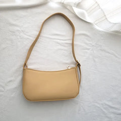 Women's PU Leather Zipper Underarm Bag Casual Travel Crossbody Handbag