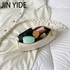 Large Half Moon Leather Crossbody Shoulder Bag for Women