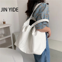 Women's Large Soft Tote Shoulder Bag Green