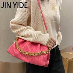 Women's Pu Leather Chain Shoulder Bag Crossbody Purse