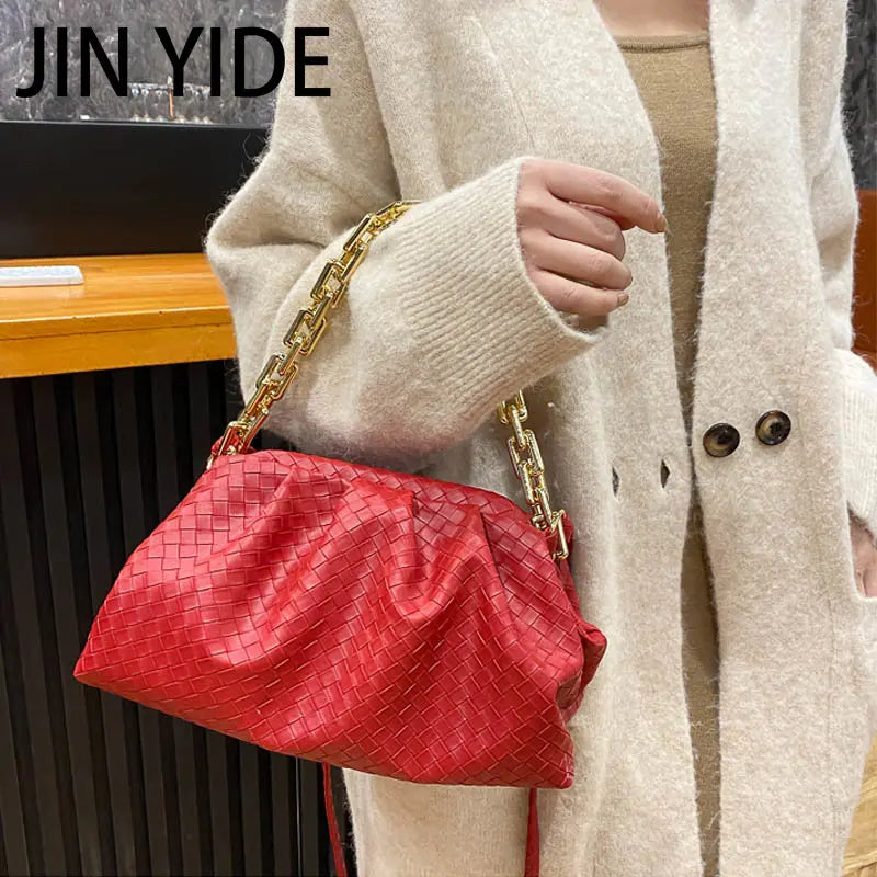 Women's Pu Leather Chain Shoulder Bag Crossbody Purse