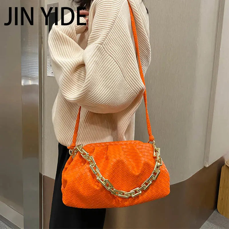 Women's Pu Leather Chain Shoulder Bag Crossbody Purse