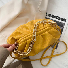 Women's Pu Leather Chain Shoulder Bag Crossbody Purse