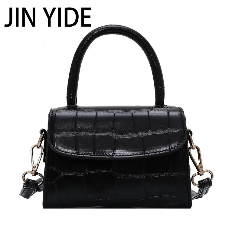 Crocodile Pattern Crossbody Bag Small Handbag Chain Hand Bag