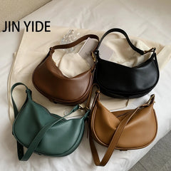 Vintage Women's Bag Pu Leather Zipper Casual Shoulder Bags