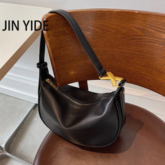 Vintage Women's Bag Pu Leather Zipper Casual Shoulder Bags
