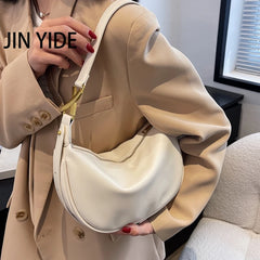 Vintage Women's Bag Pu Leather Zipper Casual Shoulder Bags