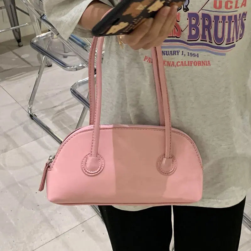 Solid Women Shoulder Bags Tote PU Leather Flap Top-Handle Bag