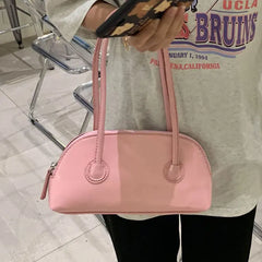 Solid Women Shoulder Bags Tote PU Leather Flap Top-Handle Bag