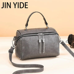Rivet Leather Handbag Multicolor Crossbody Bag for Ladies