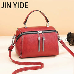 Rivet Leather Handbag Multicolor Crossbody Bag for Ladies