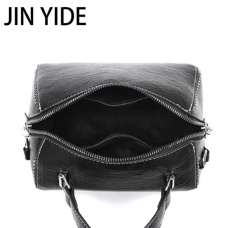 Rivet Leather Handbag Multicolor Crossbody Bag for Ladies