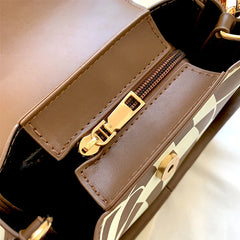 Graffiti Print Shoulder Bag Women's PU Leather Crossbody Tote