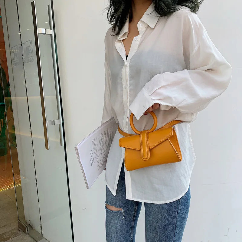 Mini Small Square PU Leather Women's Handbag Shoulder Messenger Bag