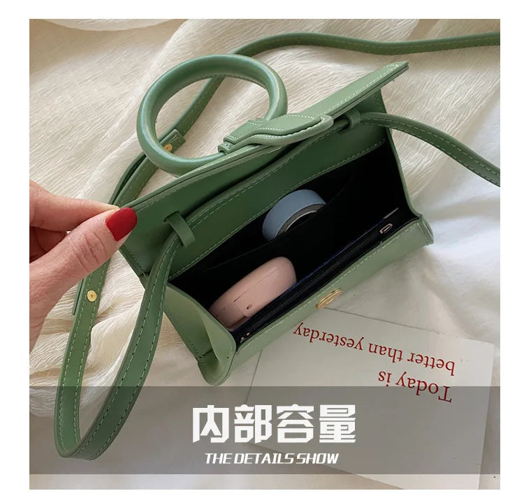 Mini Small Square PU Leather Women's Handbag Shoulder Messenger Bag