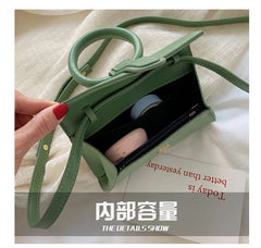 Mini Small Square PU Leather Women's Handbag Shoulder Messenger Bag