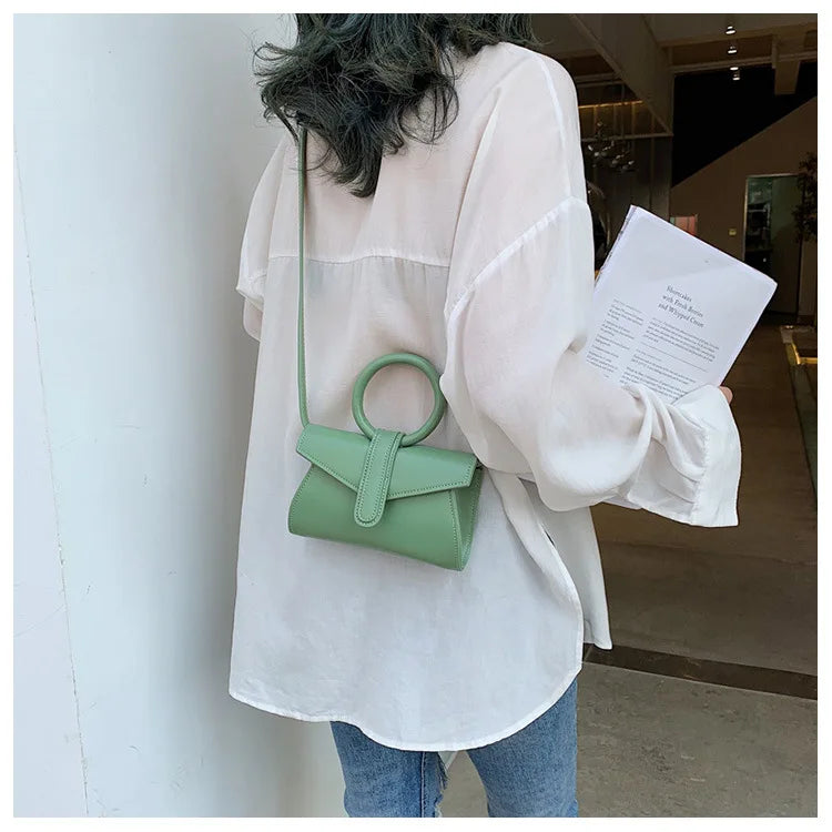 Mini Small Square PU Leather Women's Handbag Shoulder Messenger Bag