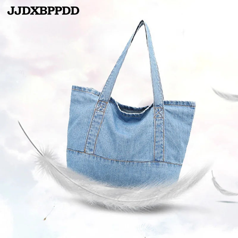 Denim Shoulder Hand Bag for Woman Casual Jeans Bags Women Handbags