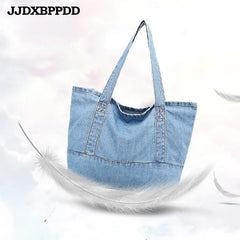 Denim Shoulder Hand Bag for Woman Casual Jeans Bags Women Handbags