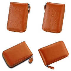 JNKET Leather Organ Clutch Wallet Zipper Purse Billfold Coins Pocket
