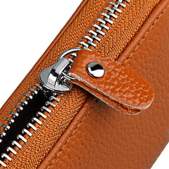 JNKET Leather Organ Clutch Wallet Zipper Purse Billfold Coins Pocket
