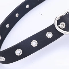 JNKET Rivet Belt Bag Women's Waist Packs PU Leather Waist Bag Punk Bum Bag
