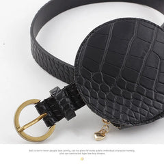 JNKET Women Mini Waist Pack PU Leather Waist Bag Bum Bag