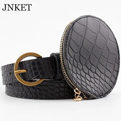 JNKET Women Mini Waist Pack PU Leather Waist Bag Bum Bag