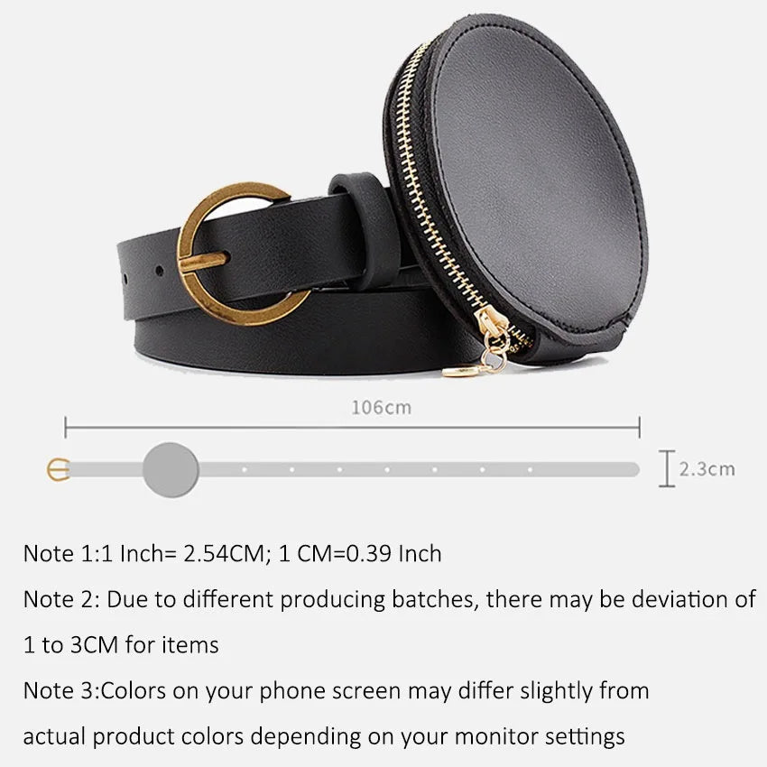 JNKET Women Mini Waist Pack PU Leather Waist Bag Bum Bag