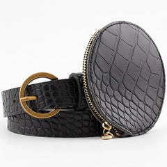 JNKET Women Mini Waist Pack PU Leather Waist Bag Bum Bag