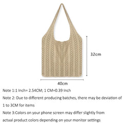 JNKET Retro Knitted Shoulder Bag Casual Crossbody Sling Bag