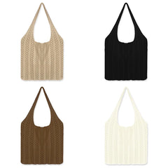 JNKET Retro Knitted Shoulder Bag Casual Crossbody Sling Bag