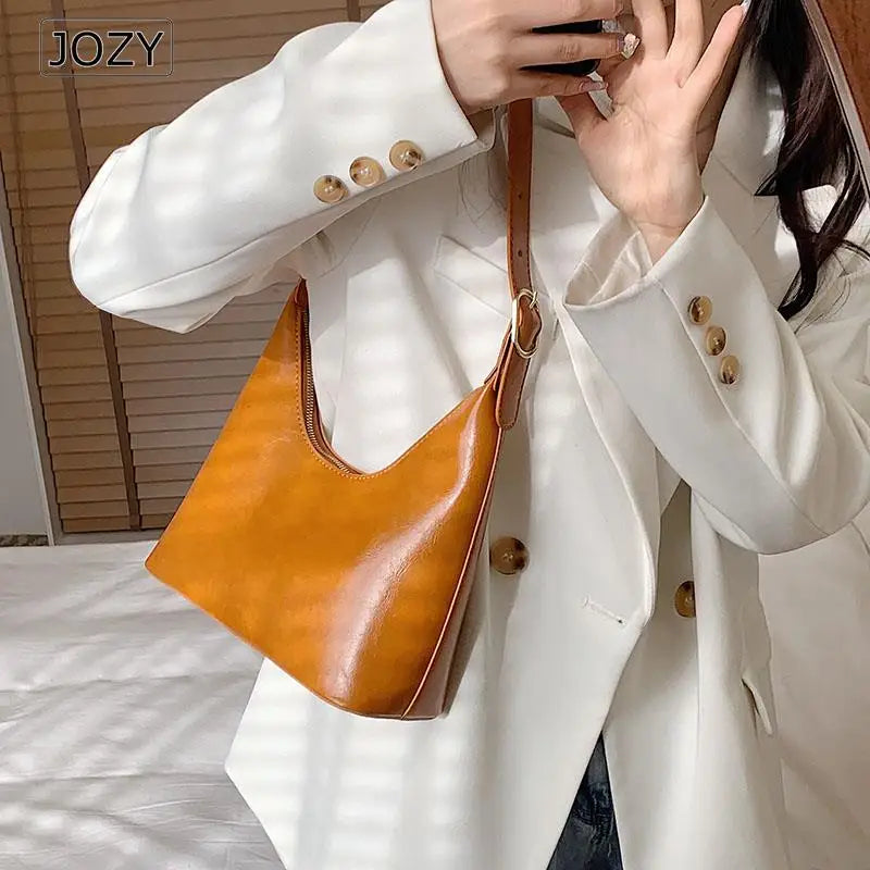Summer Hobo Bag PU Leather Casual Tote Ladies Shoulder Bags
