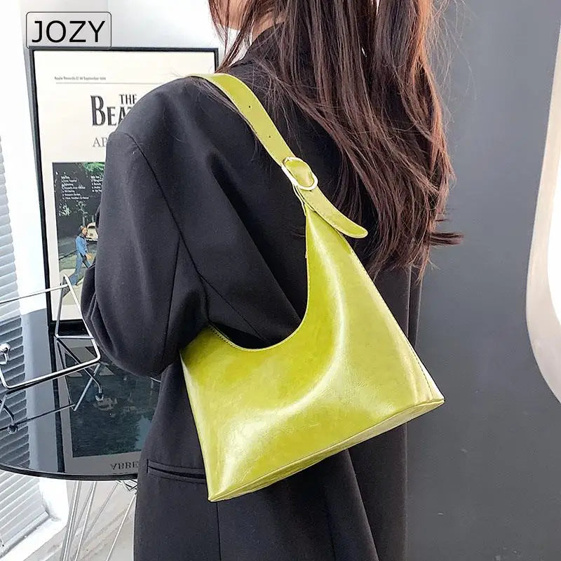 Summer Hobo Bag PU Leather Casual Tote Ladies Shoulder Bags