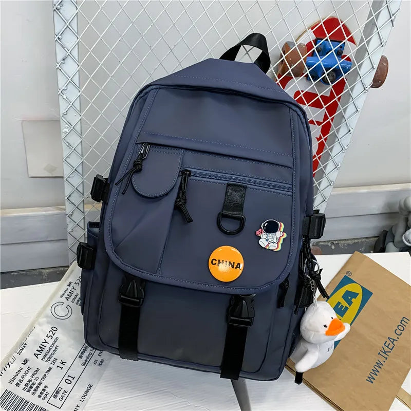 Waterproof Nylon Laptop Backpack for Teen Girls School Bag