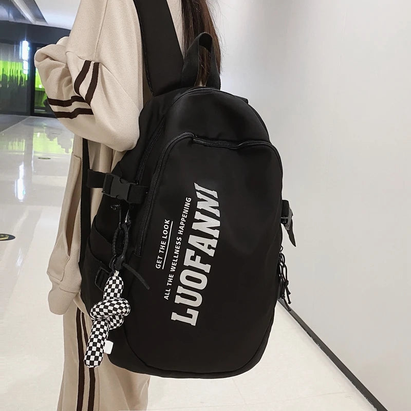 Women Patchwork Backpack College School Bag for Teenage Travel Rucksack