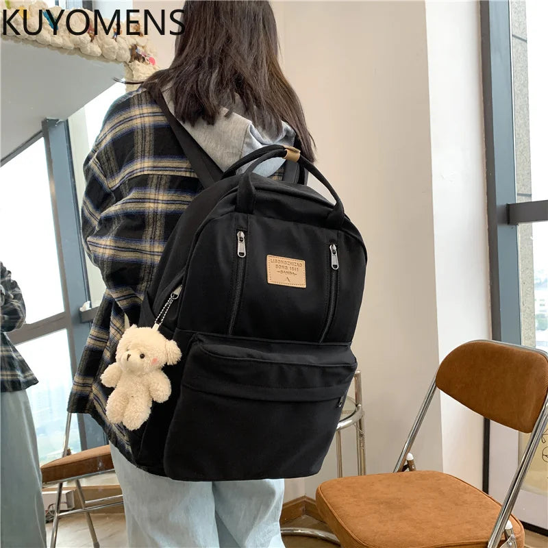 JULYCCINO Multifunction Double Zipper Women Backpack Teenager Girls Laptop Backp