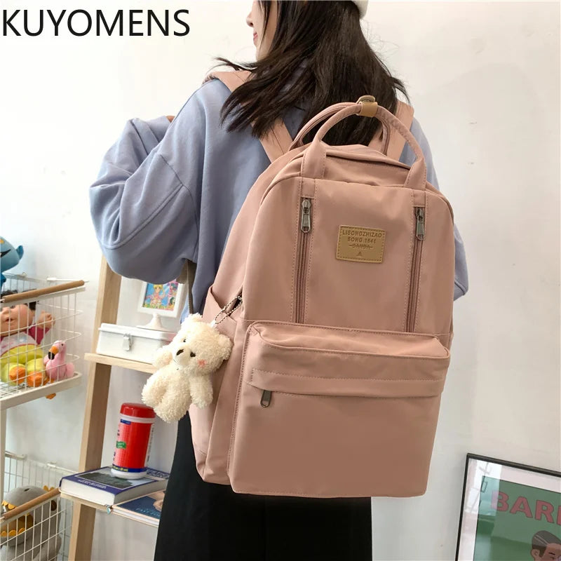 JULYCCINO Multifunction Double Zipper Women Backpack Teenager Girls Laptop Backp