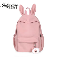 Waterproof Oxford Women Backpack for School Teenagers Girl Rabbit Backpack