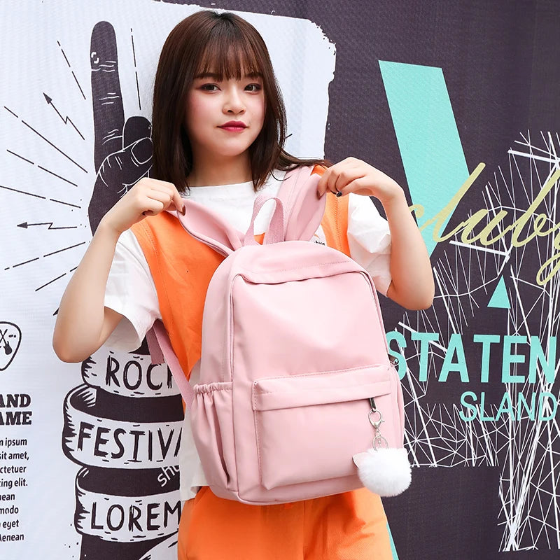 Waterproof Oxford Women Backpack for School Teenagers Girl Rabbit Backpack